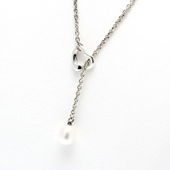 Tiffany & Co. Heart Necklace Freshwater Pearl Sv.925 A-159358